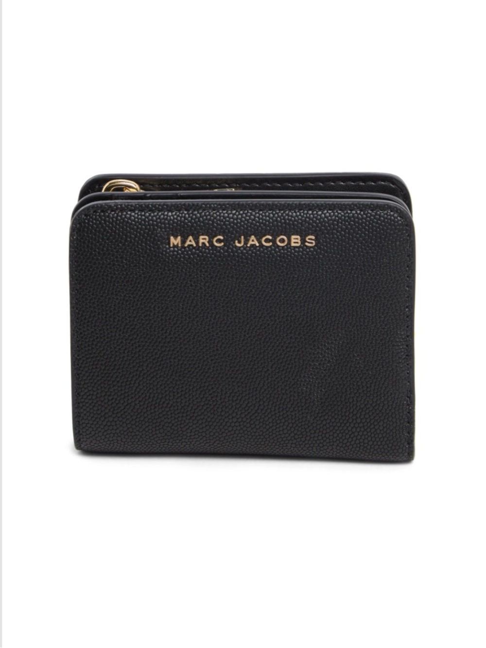 Marc Jacobs Black Pebbled Leather Bi-Fold Wallet